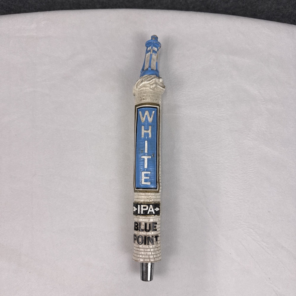 Blue Point Brewing White IPA Beer Tap Handle Lighthouse White Brick 12.5 Inch - Picture 1 of 5